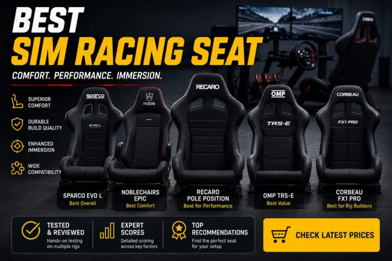 Top 7 Best Sim Racing Seat: Comfort, Rigidity, & Long Racing Sessions