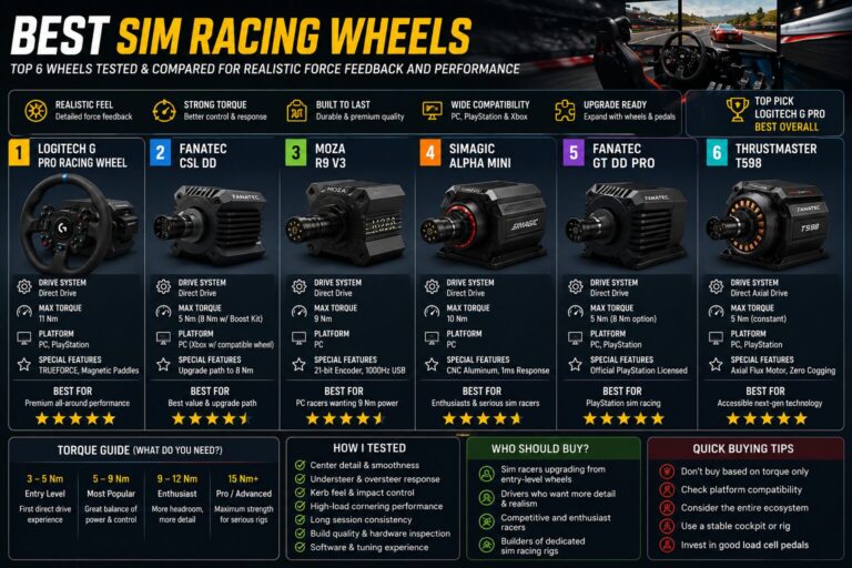 Top 6 Best Sim Racing Wheels Reviews