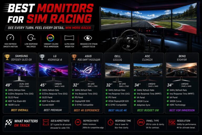 Best Monitors for Sim Racing